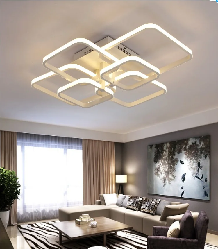 Postmodern Nordic Simple Combination Ceiling Light LED Source White Shade for Study Bedroom Living Room
