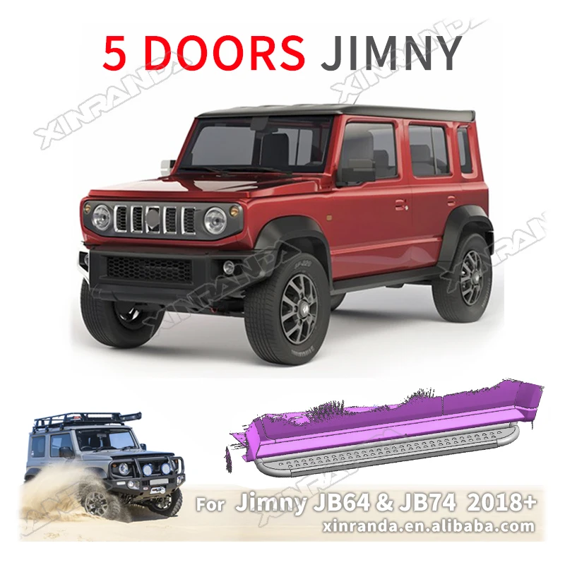 Jimny 5 Doors Car Side Steps Side Bars For Suzuki Jimny 2018 2019 2020 ...