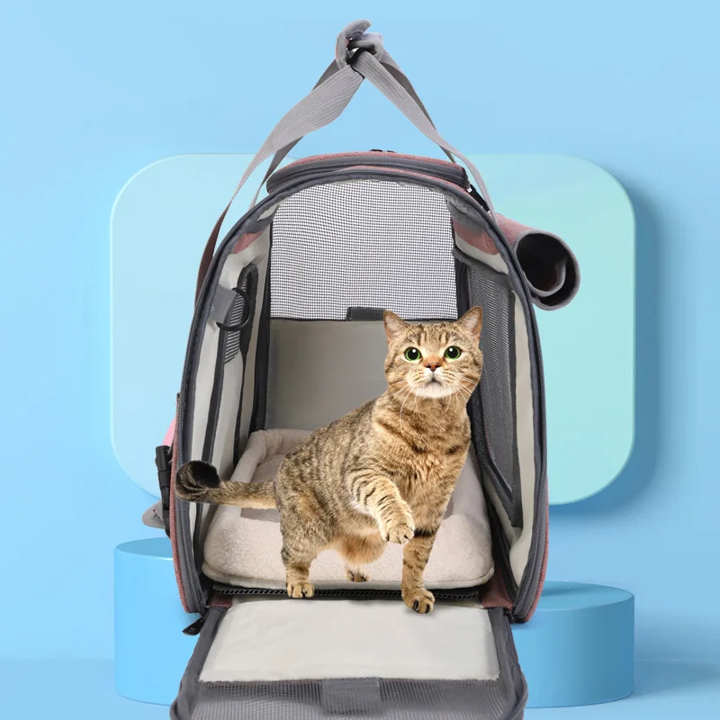 Direct Supply Mochong Cloth Foldable Dog & cat Backpack Pet Carrier 7kg Max Load for Travel