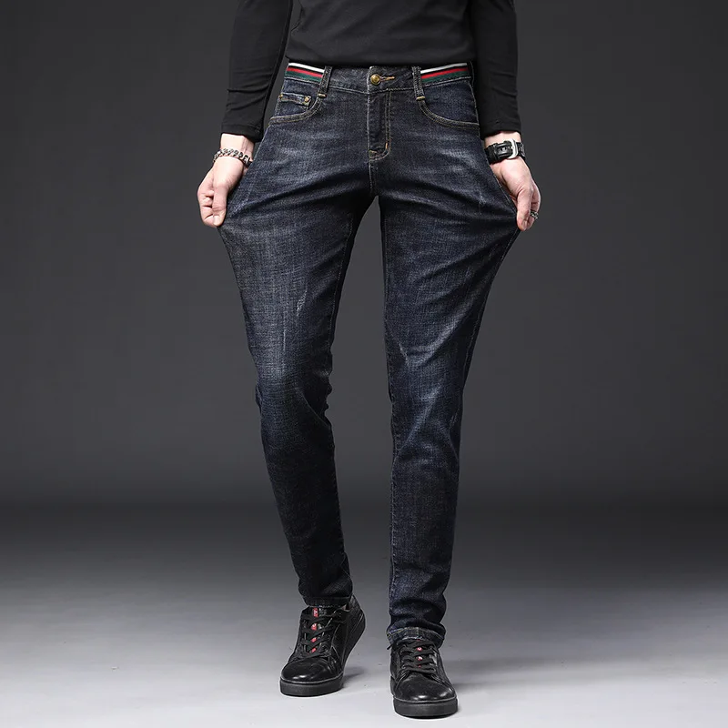 Ripley - JEANS SLIM SPANDEX AZUL II - HOMBRE