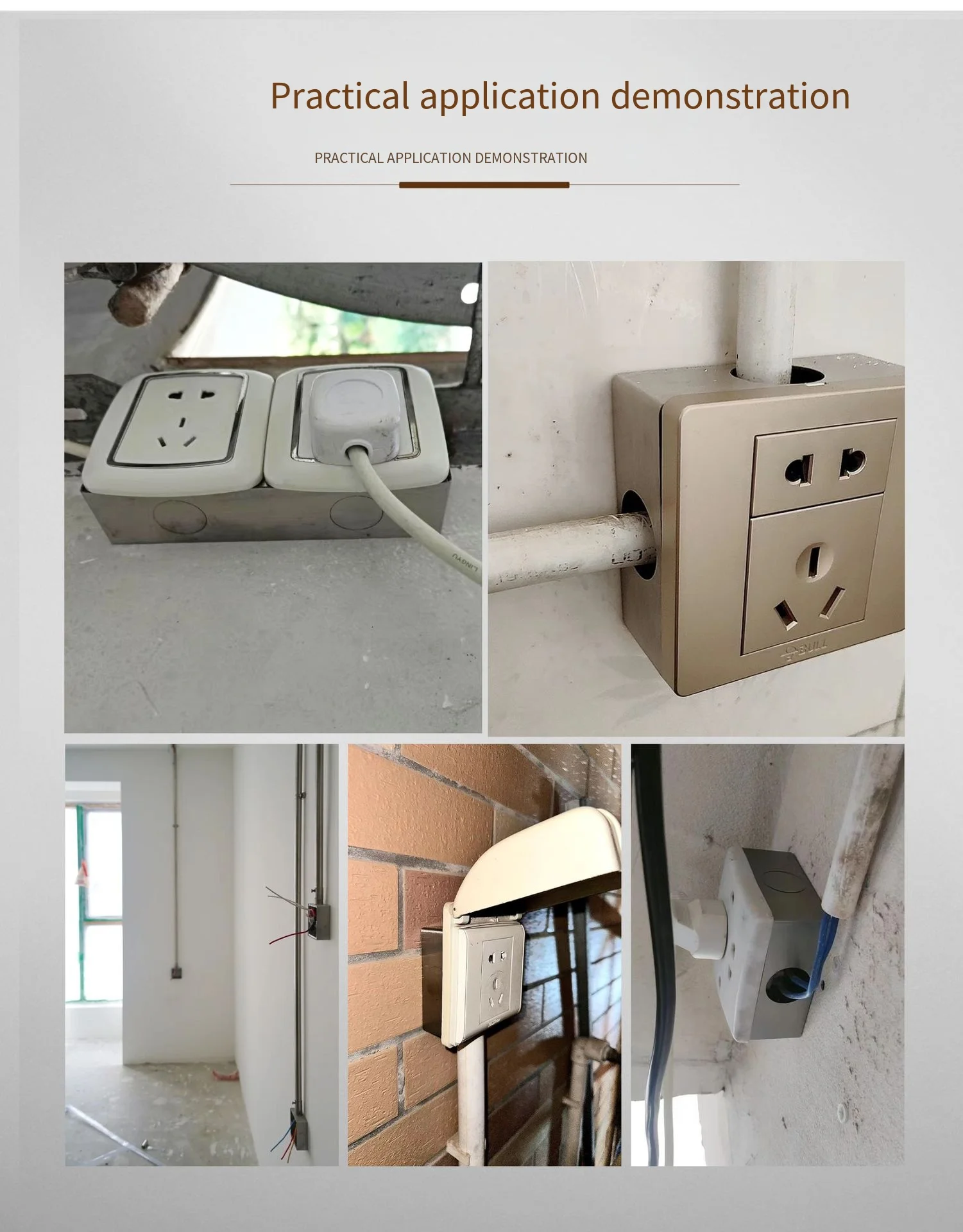 Surface Mount Pvc Junction Box Home Use Wall Socket Bottom Box One Gang Fireproof Electrical Switch Box