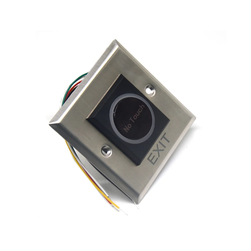 LED Indication Infrared Sensor Door Release Button Door Access Control No Touch Exit Button
