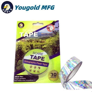 Factory Wholesale Bird Scare Tape 3/4" x 100 ft Reflective Repellent Tape Ribbon to Keep Birds Away