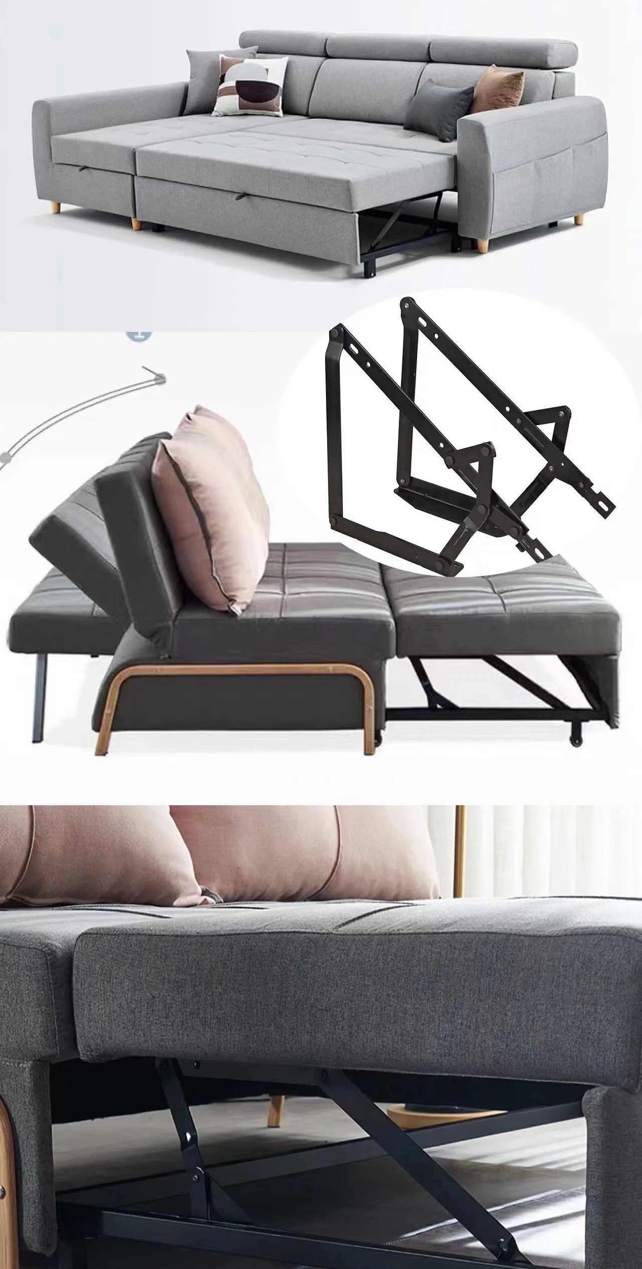 Metal Furniture Accessories Sofa Bed Hinge Lift Mechanism Iron