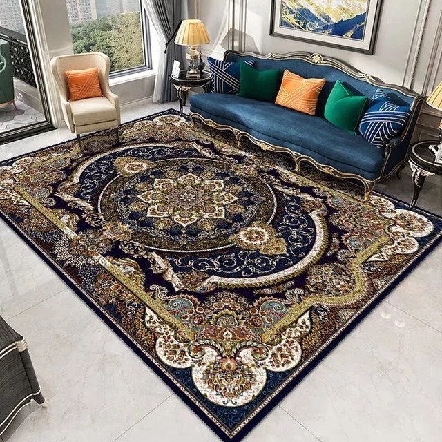 Foreign Trade Gold Diamond Velvet Carpet Stain-Resistant Light Luxury Easy Care for Living Room Bedroom Coffee Table Sofa