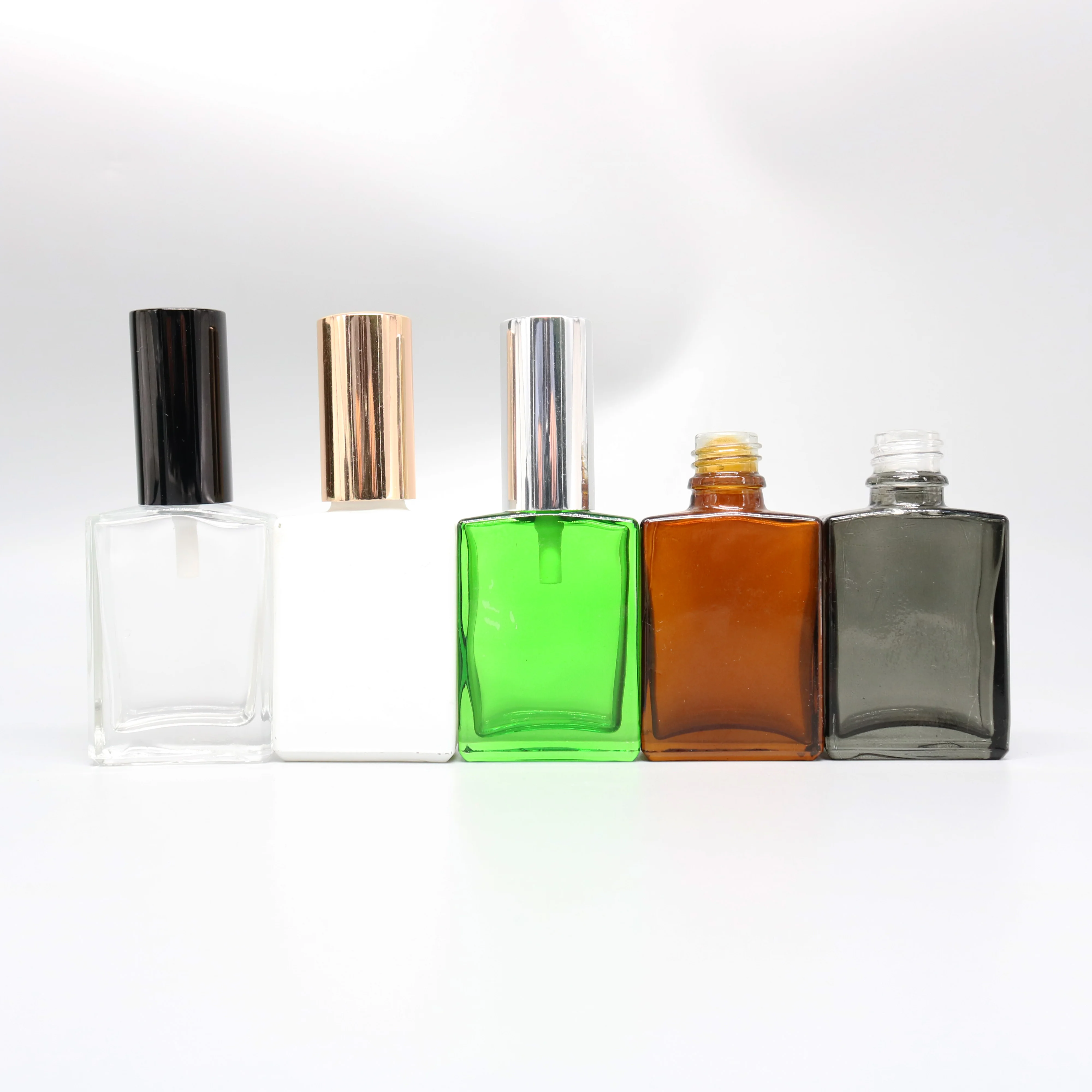 Black Glass Dropper Bottle 30ml Wholesale USA Market Empty 30ml Matte Black Square Rectangle Clear Rectangular Glass Dropper Bottles For Perfume