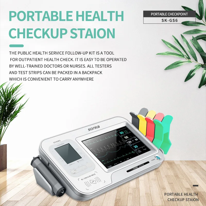 SONKA urine analyzer 12 lead ecg machine portable health checkup station blood pressure monitor medical device equipment details