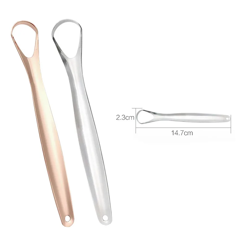 Эко-упаковка Высококачественная щетка для чистки полости рта скребок языка из нержавеющей стали