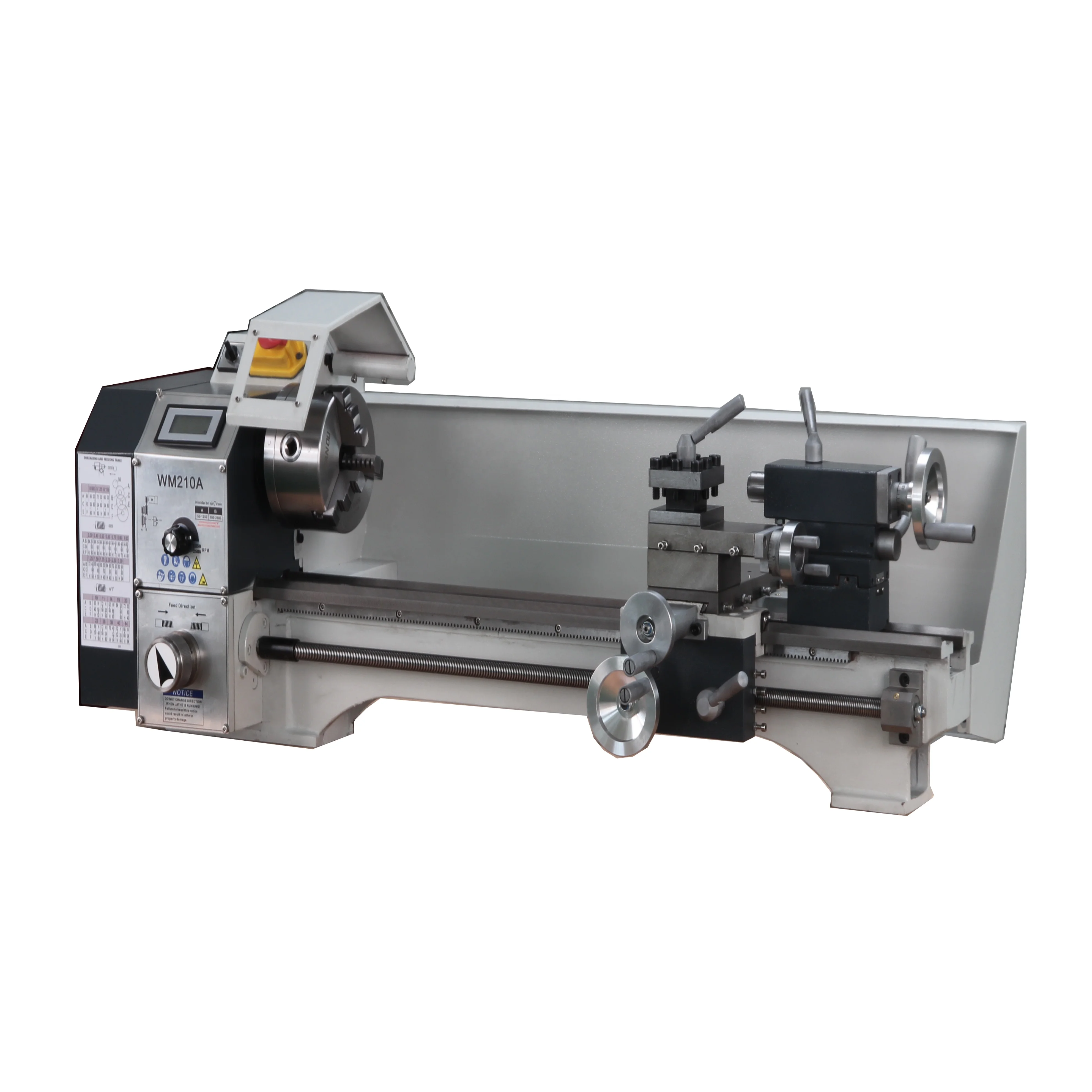 WM210V Manual Mini Metal Lathe with Feed Box