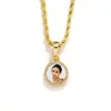 Gold mini round (diameter 15mm) +60cm twist chain