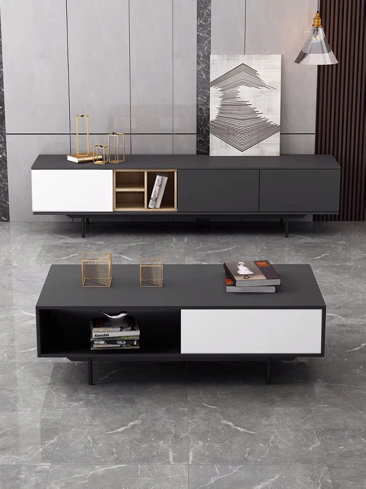 Promotion Price Wooden Home Living Room Furniture TV Stand Coffee Table
