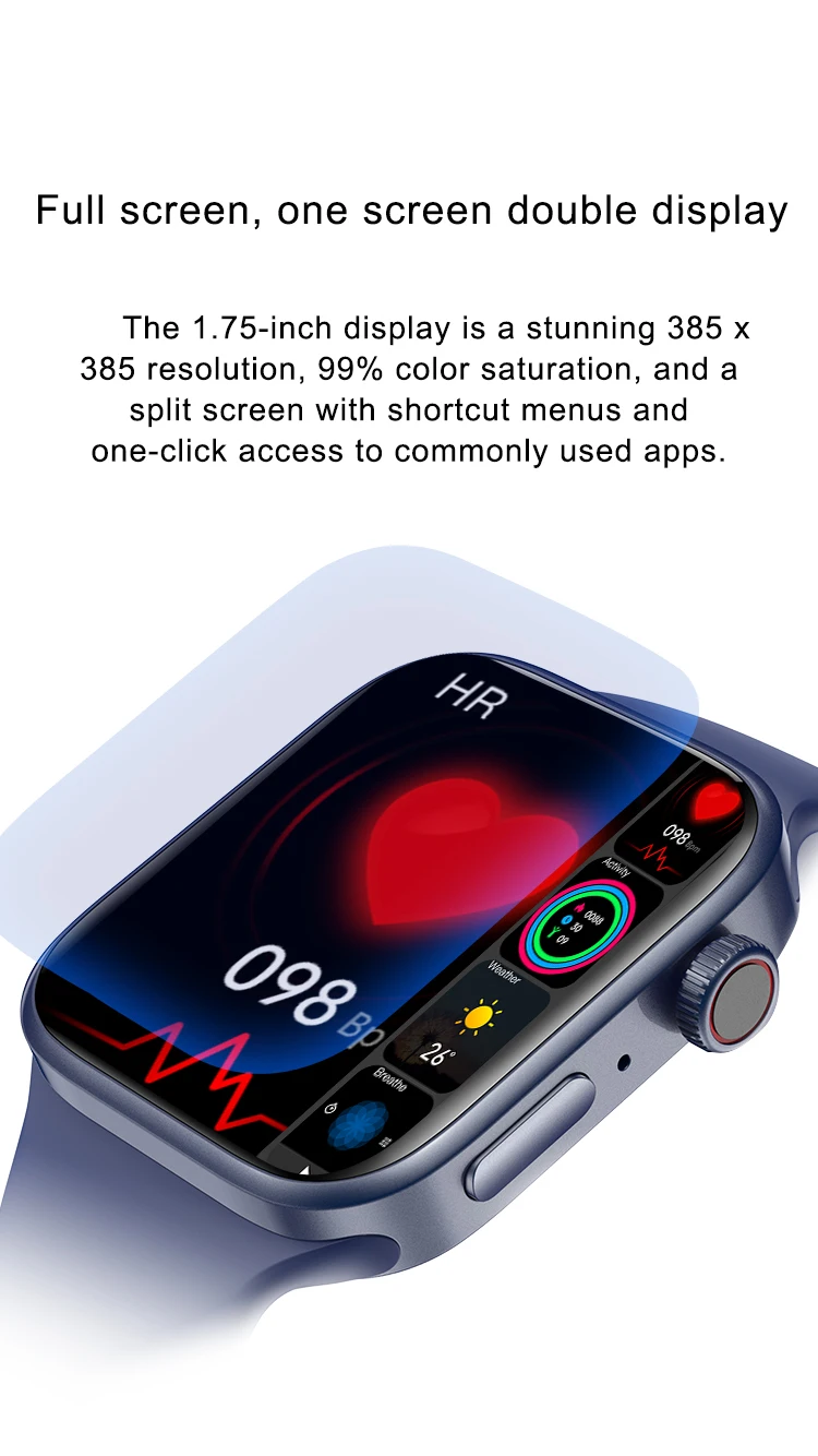 N76 Smartwatch IWO BT Call Waterproof 1.75 inch ECG Series 7 Body  Temperature Reloj Inteligente Bracelet 44mm N76 Smart Watch