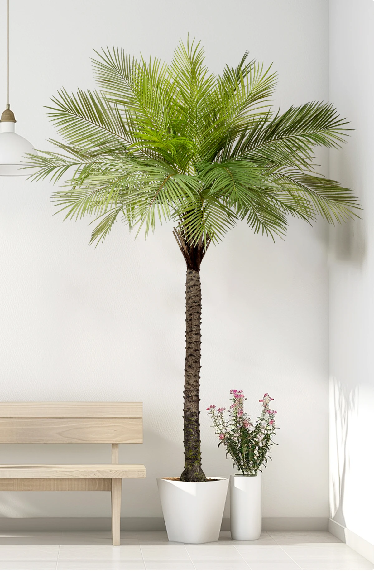 Coconut tree Palm tree 180cm/220cm/250cm/280cm stimulation indoor/outdoor hotel decorative artificial plants supplier