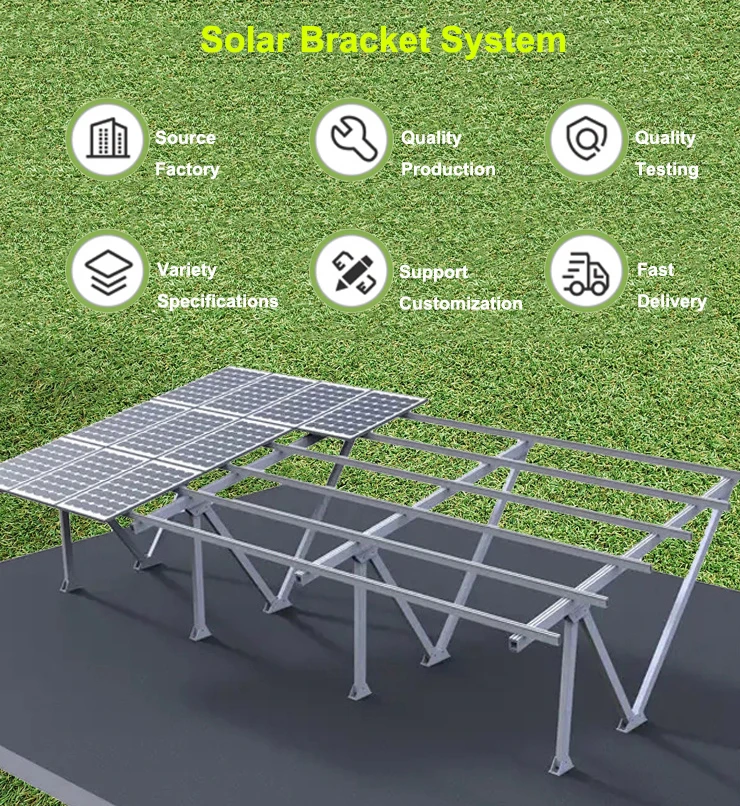 Adjustable Flat Ground Solar Panel Mounting Bracket System Solar Farm ...