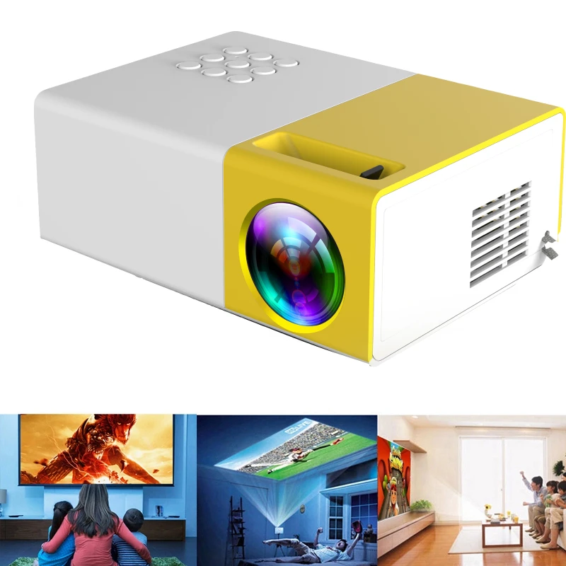 480p Video Led Beamer Hd 4k Full Home Cinema Theater 1000 Lumen Mini