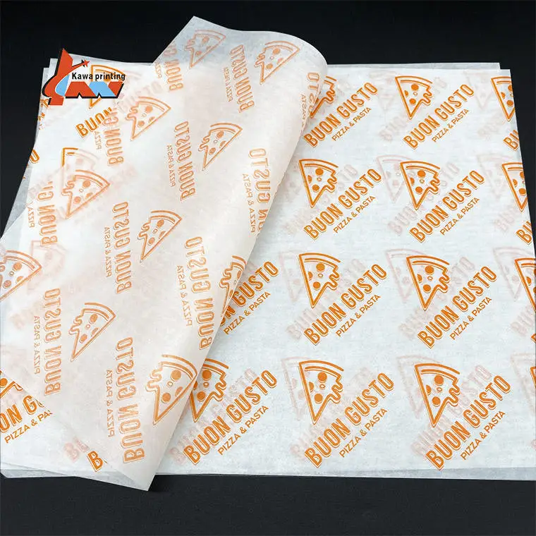 Custom Printed Yellow Greaseproof Paper 100gsm Food Grade Paper Sheets Butter Paper for Packaging