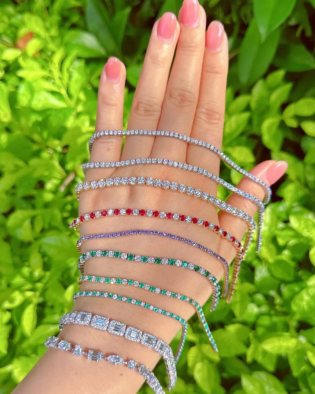 Custom 2mm 3mm Tennis Bracelets In 10k 14k 18k Gold Colored Sapphire