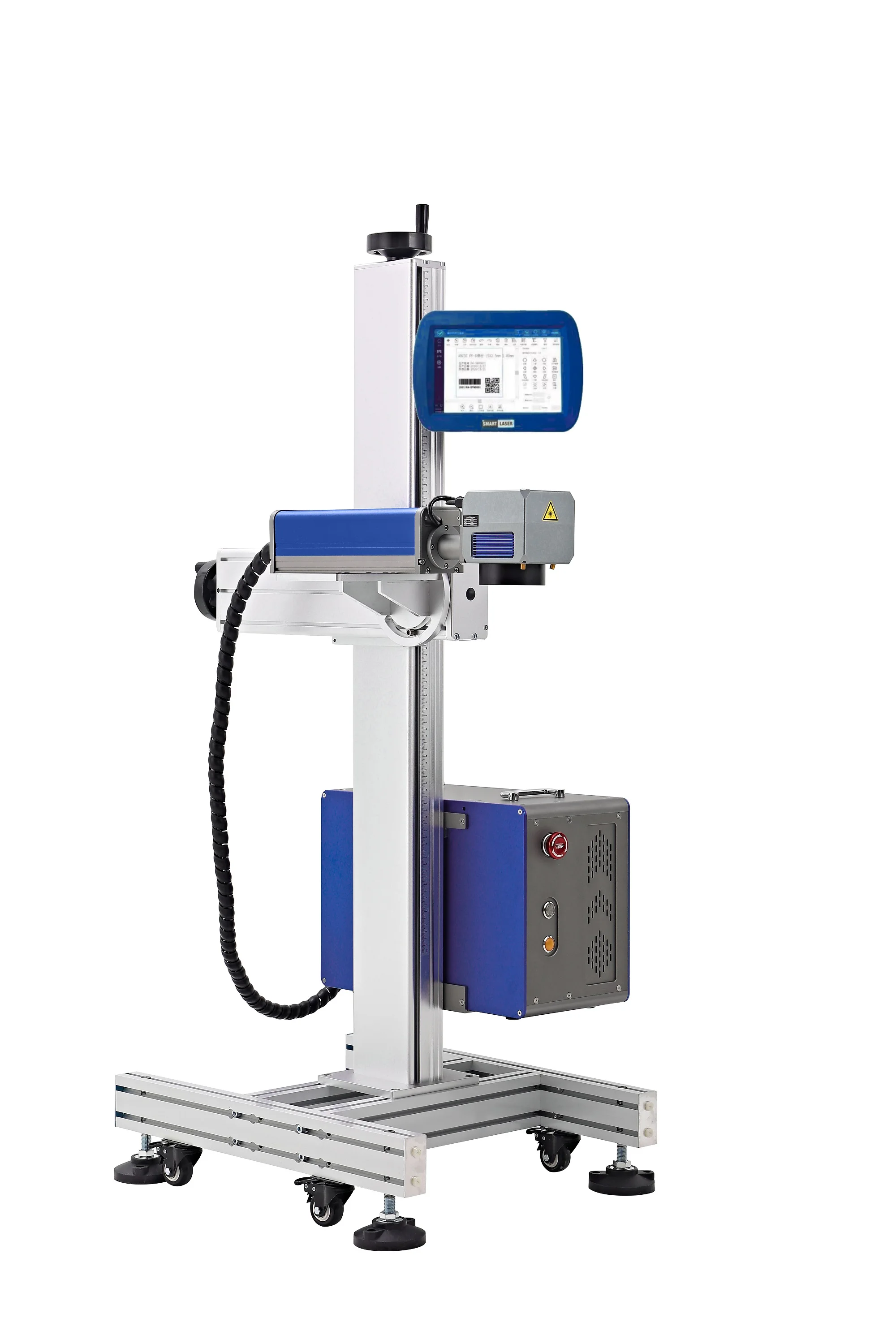 PVC HDPE Plastic Pipe Laser Printing Machine Flying Fiber Laser Marking Machine for PVC Pipe Coding logo Printer