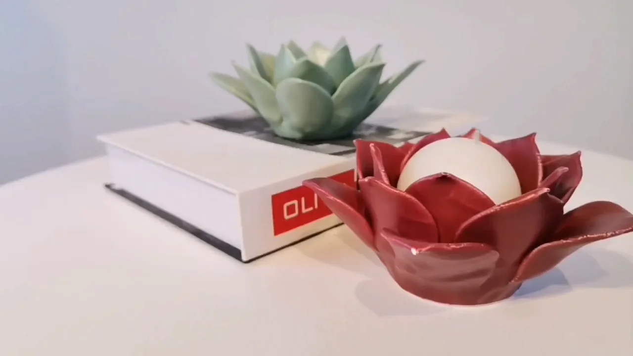 Ceramic 3d Handmade Lotus Flower Candle Holder Buy Candle Holder
