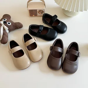 Hot Selling Spring and Autumn Children's Little Girl Baby Princess Beach Soft-Soled Leather Shoes