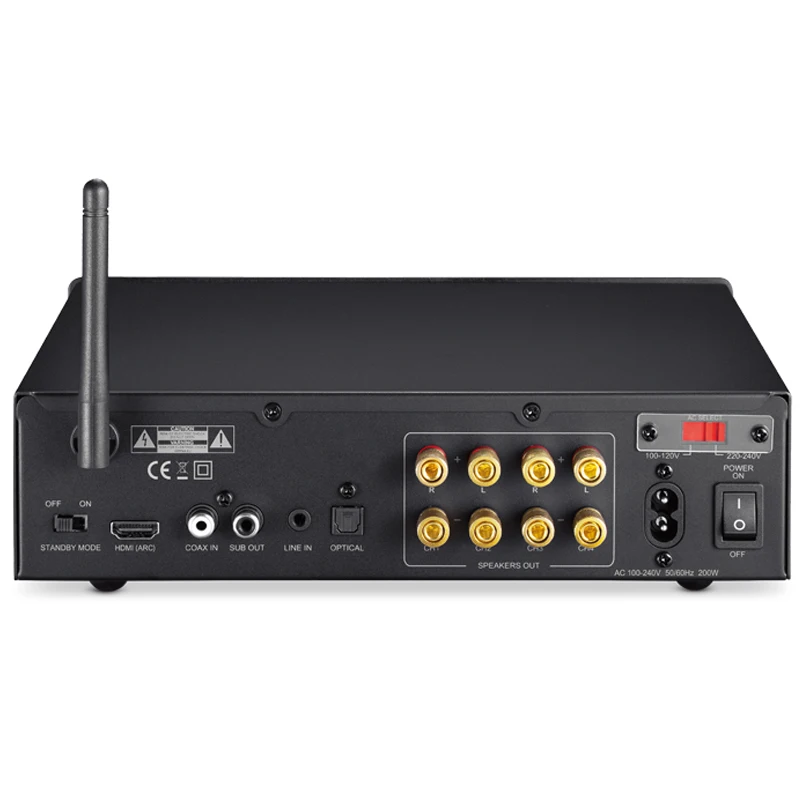 5 Channel Multi Channel Amplifier with Bluetooth 5.0 and 400W Peak Power for Home Theater