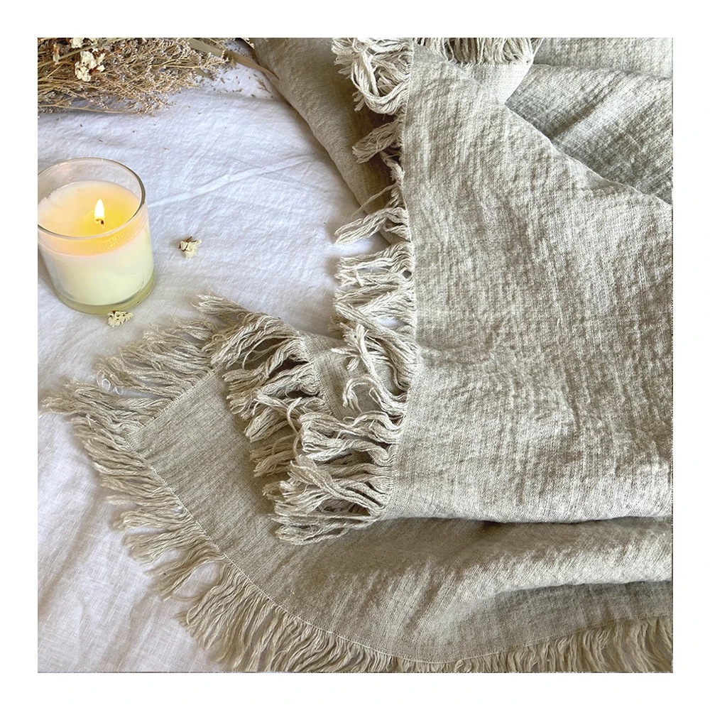 Lz Pure 100 Flax Bed Modern Linen Throw Blanket Buy Linen Throw