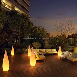 3D Water Drop Shape Luminous Outdoor Street Lawn Park Lighting Decorative Landscape Led Motif Light