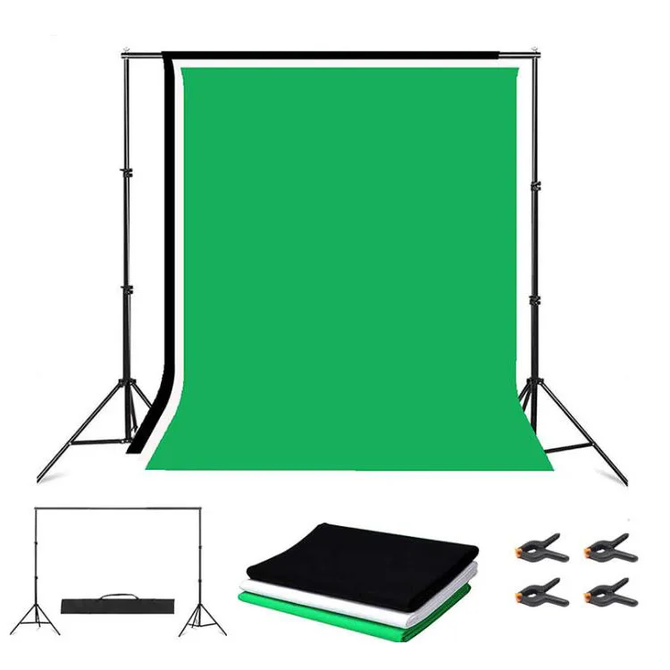 Photo Studio Background Stand 2x3m Green Black White Muslin Backdrop  Backgrounds Props Support System Stands - Buy Background Stand Studio  Equipment,Photography Photo Studio Accessories Background With Stand  Holder,Photography Backdrop Stand Kit Chromakey