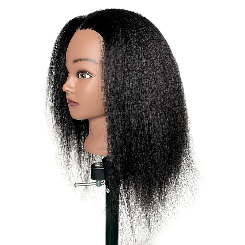 Mannequin Head With 100% Real Human Hair Cosmetology Hairdresser Dummy  Training Head Manikin Perm Bleaching Dyeing Haircuts