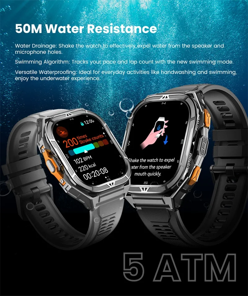 X5 Smartwatch 1.96" AMOLED HD Display 5ATM GPS Sports Tracker 530mAh Long Battery BT Calls Multi-Sport Modes Outdoor Smartwatch (7).jpg