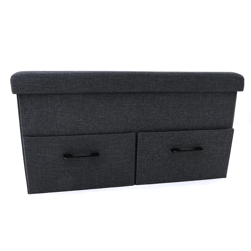 Factory Customized Modern Linen Stool Seat Design Folding Ottoman Storage Bench With Drawer