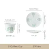 Verde - 6 tazas, 6 platos