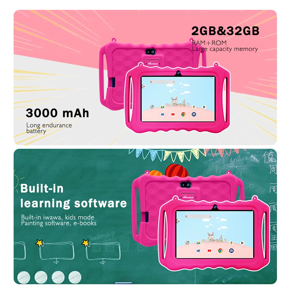 7インチ子供用タブレット、Android搭載、2G+32GB、Wi-Fi、教育用キッズ 7インチ子供用タブレット、Android搭載、2G+32GB、Wi-Fi、教育用キッズ