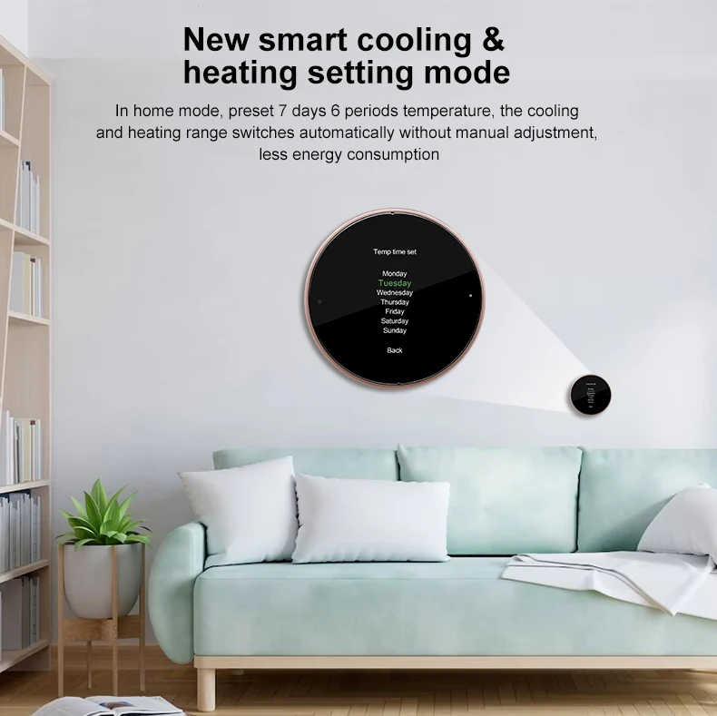 Bandary 24V multi-stage cool heat Smart Thermostat WIFI home heat pump Controller for Heat Pump System Air Conditioner