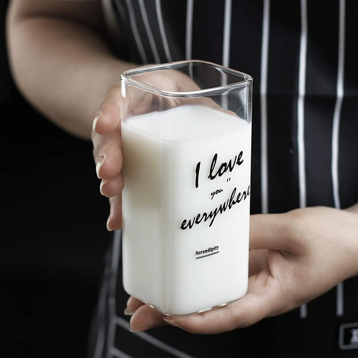 6-Ounce Pint Glasses, Set of 2 Large Drinking Cup Glassware for Water, Juice, Iced Tea, Cocktails