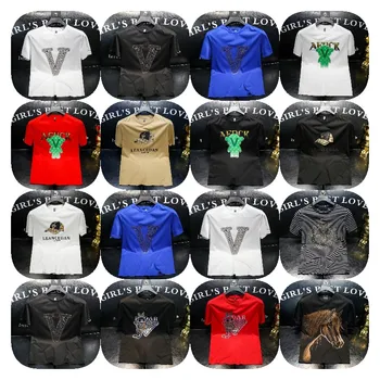 New simple casual men's cotton short-sleeved T-shirt cheap wholesale men and women can wear