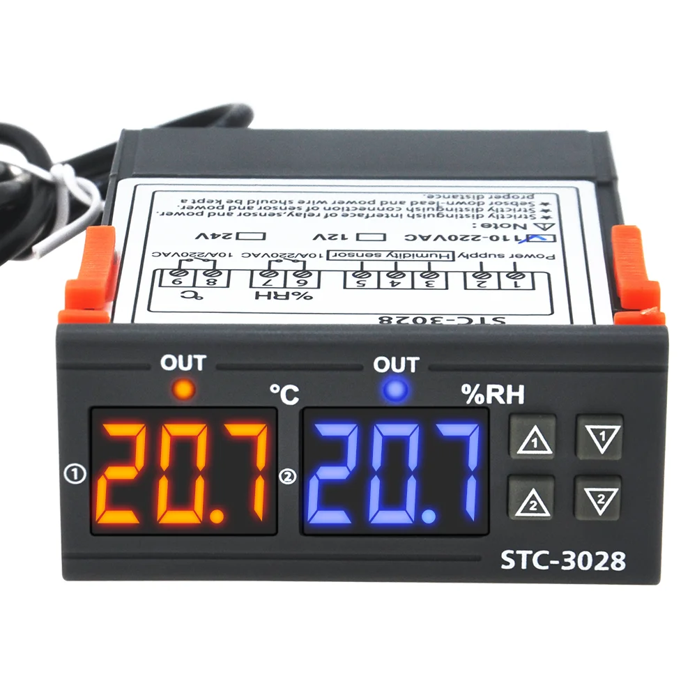 Details about   Digital STC-3028 AC110-220V Dual LCD Temperature Humidity Controller Thermostat 
