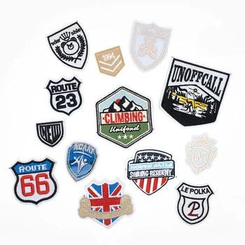 Custom Cool Morale Designer Hat Fabric Woven Full Embroidered Logo Iron on Embroidery Badges Patches for Jackets Hats Clothing
