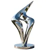 Sculpture miroir en acier inoxydable