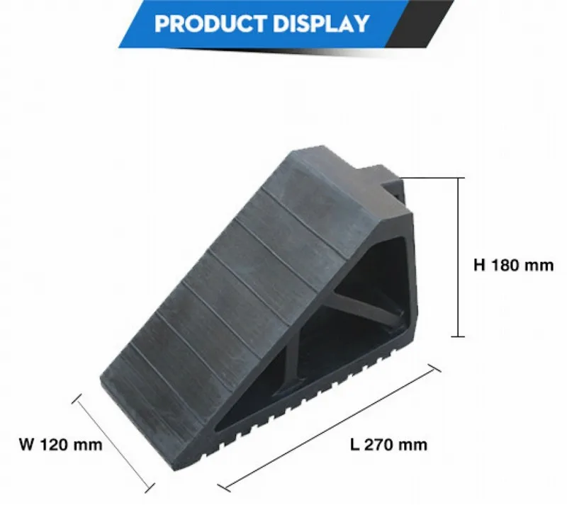 Wholesale Motorcycle Wheel Chock Black Rubber 270*120*180MM with Handle Roadway Product supplier