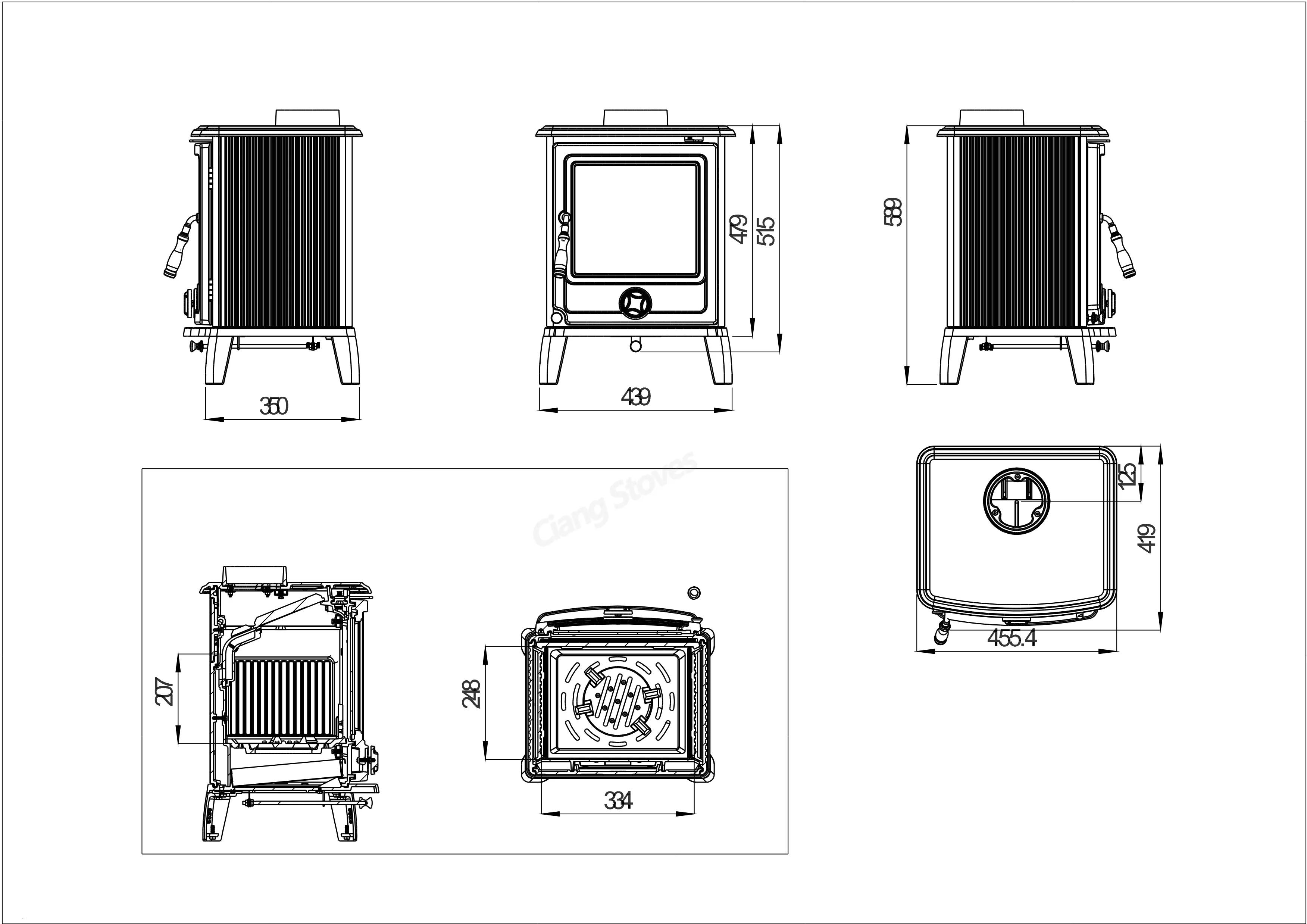 Cast Iron Godin Stove Tiny House Wood Stove Wood Stove Smokeless - Buy