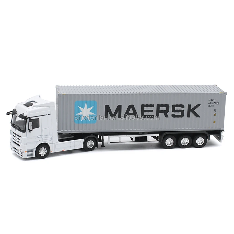 30.7cm long, custom made, scale 1:50, mini die cast promotional container truck toy