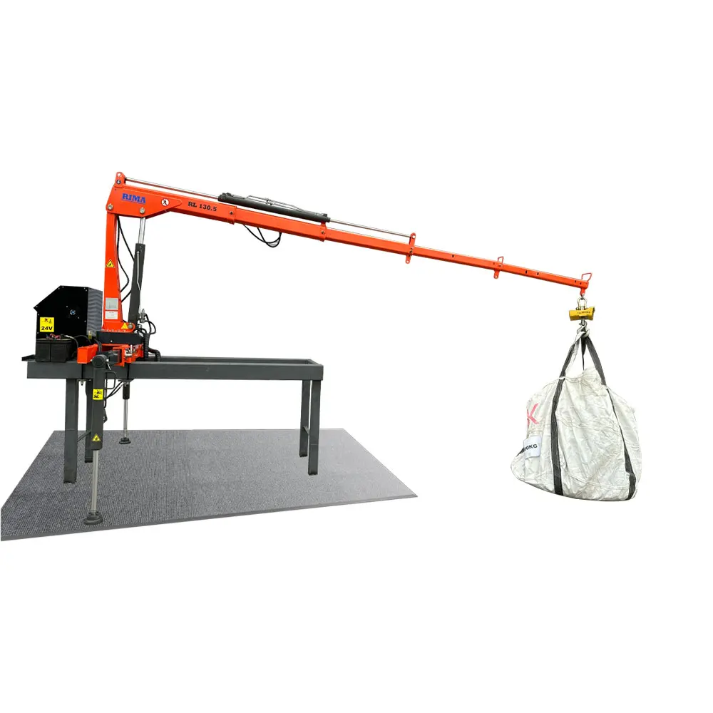 High Quality 1.3ton 12v Telescopic Mini Pickup Truck Crane for Truck