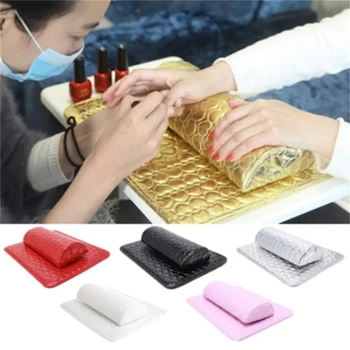 Hot Selling Waterproof Red PU Cushion Wrist Pad Arm Rest With Mat Nail Art Cushion Hand Pillow for Manicure