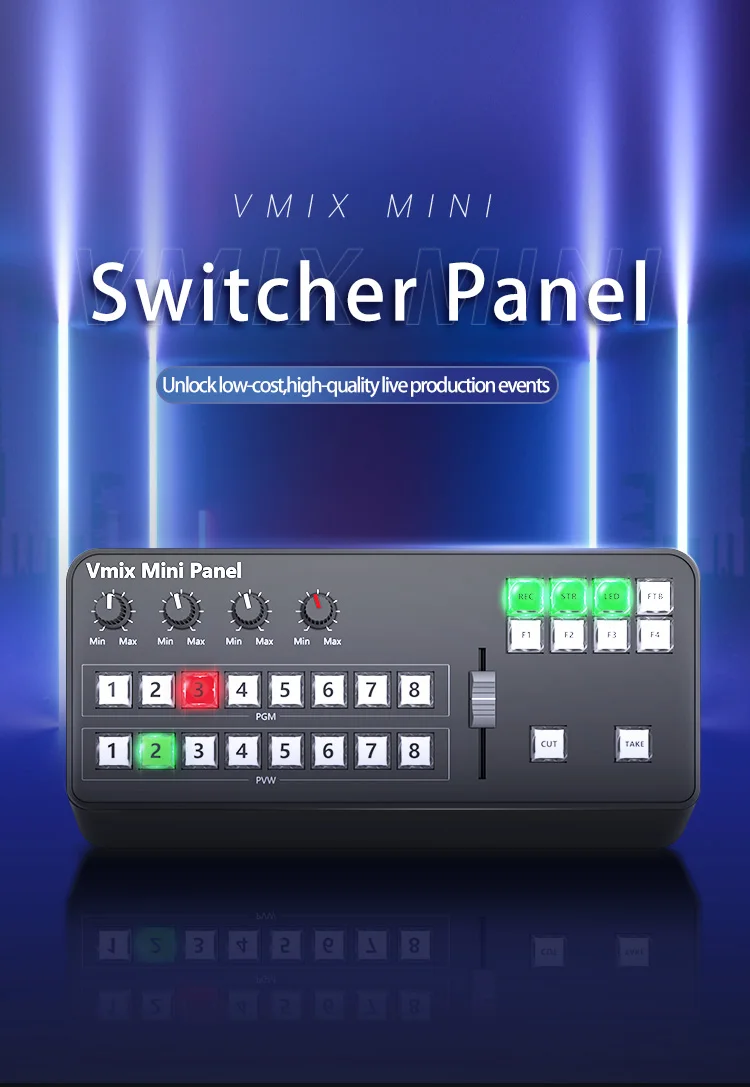 Mvs8 Broadcast Video Streaming Switcher Video Vmix&obs Switcher Live