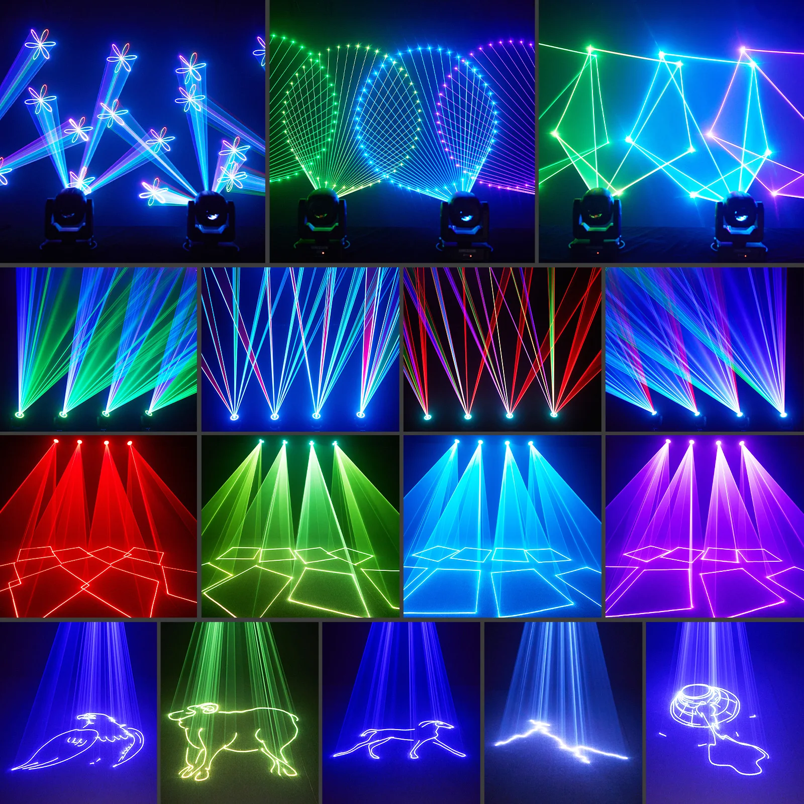 120W Moving Head Light RGB Stage Animation with APP Control