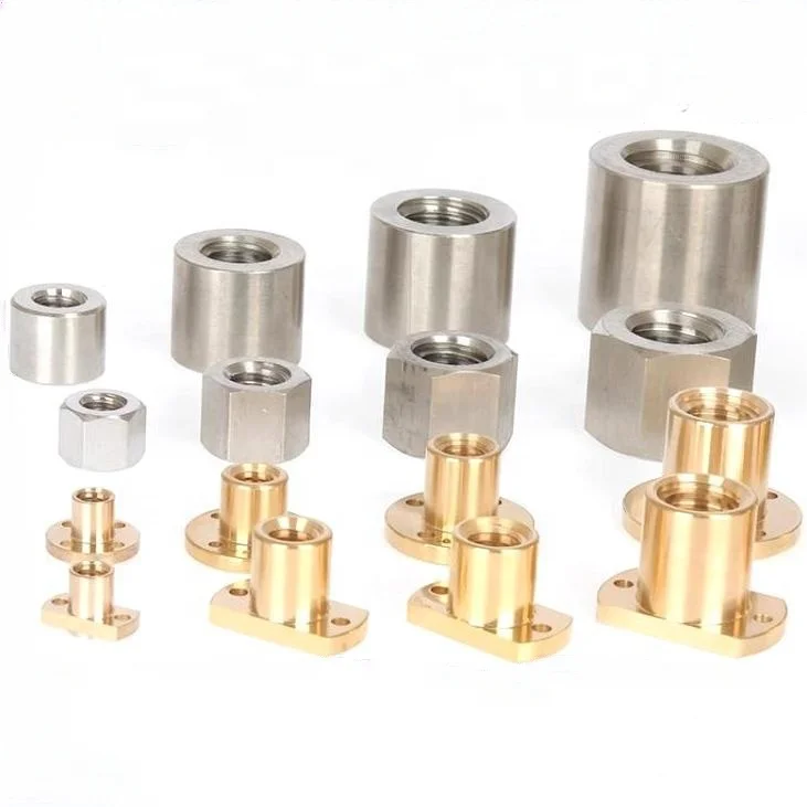 Trapezgewinde-Messingmutter Mit Flansch – T10–T40, Rechts-/Linksgewinde, Steigung 2–8 Mm, Für Spindelantriebe, 3D-Drucker & Werkzeugmaschinen