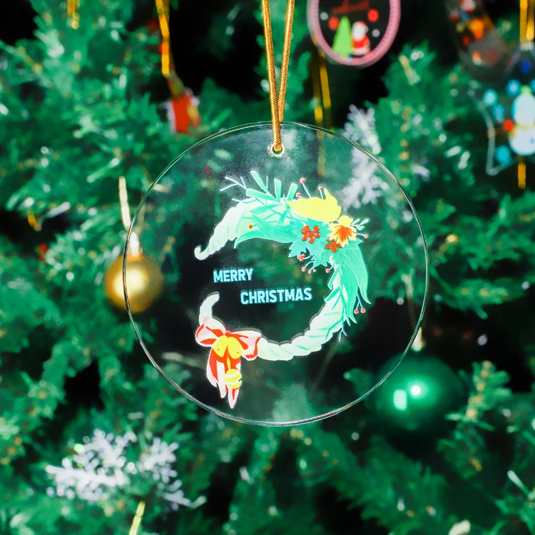 Xmas Tree Decoration Crystal Pendants Shinning Crystals personalized Glass Pendant supplier