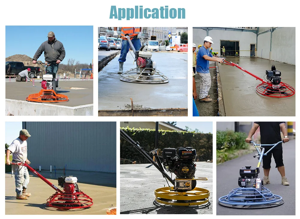 EPA Handheld Power Trowel Machine for Concrete Polishing Engine Gearbox & Bearing Core Components Gasoline Power Source