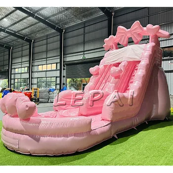 New design inflatable water slide high duty pvc vinyl pool slide commercial bounce house water dry slide for sale